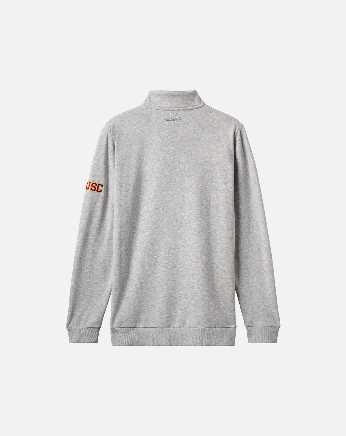 USC Cloud Quarter Zip 2.0 Heather Light Grey | Travis Mathew