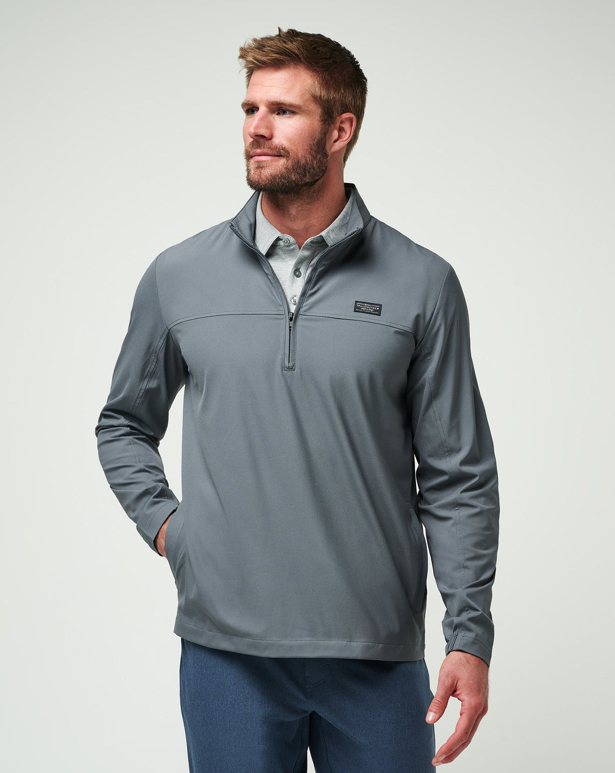 Wanderlust Quarter Zip Quiet Shade | Travis Mathew
