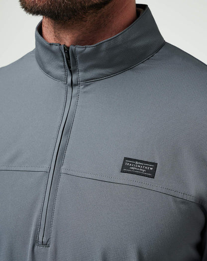 Wanderlust Quarter Zip Quiet Shade | Travis Mathew