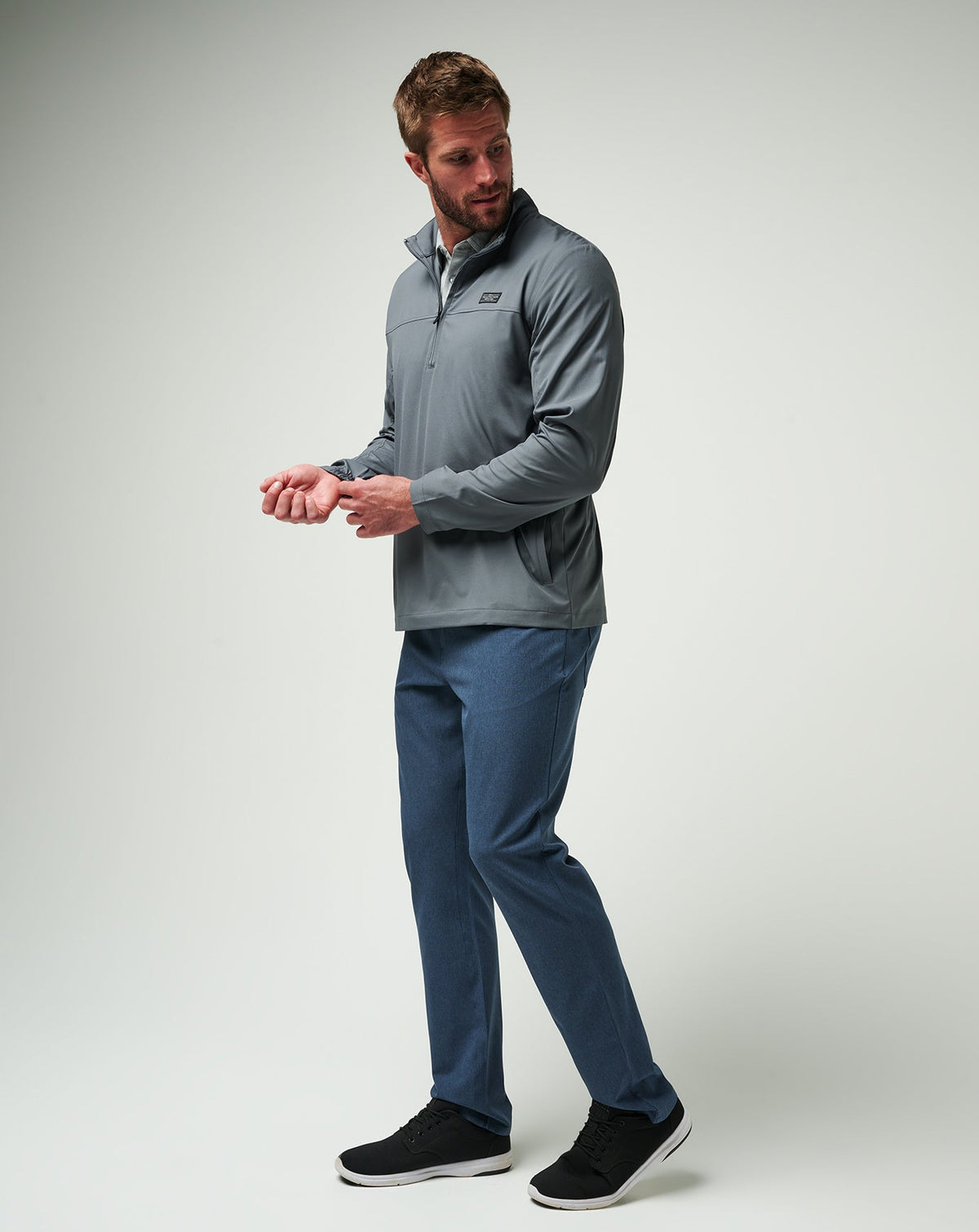 Wanderlust Quarter Zip Quiet Shade | Travis Mathew