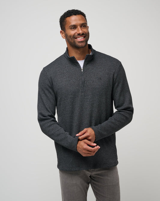 Last Sunset Quarter Zip Heather Dark Grey | Travis Mathew