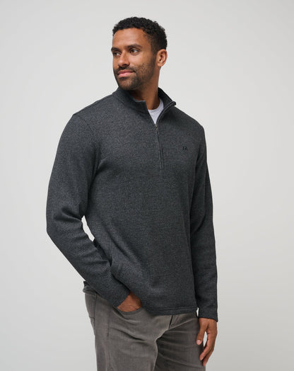 Last Sunset Quarter Zip Heather Dark Grey | Travis Mathew