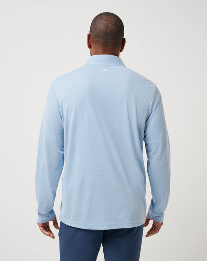 Kansas City Roayals Time To Tailgate Quarter Zip Heather Blue | Travis Mathew