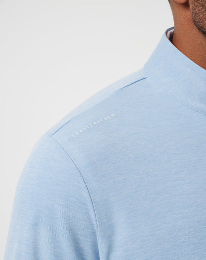 Kansas City Roayals Time To Tailgate Quarter Zip Heather Blue | Travis Mathew