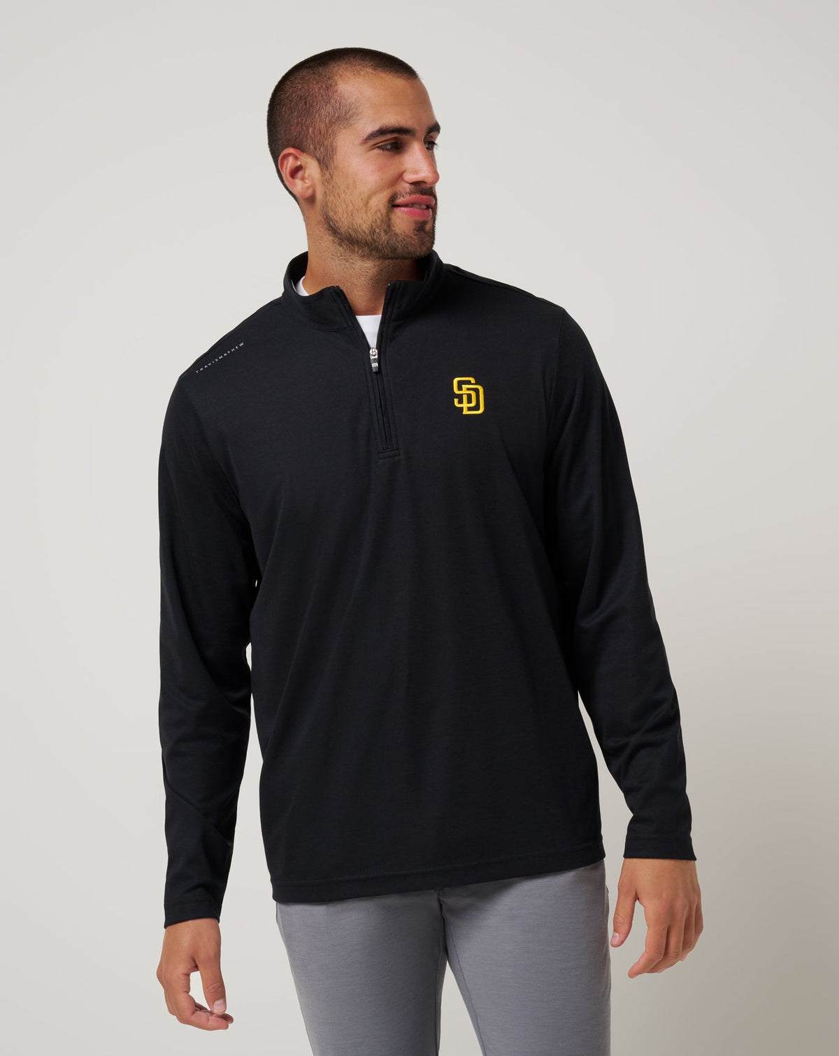 San Diego Padres Time To Tailgate Quarter Zip Black | Travis Mathew