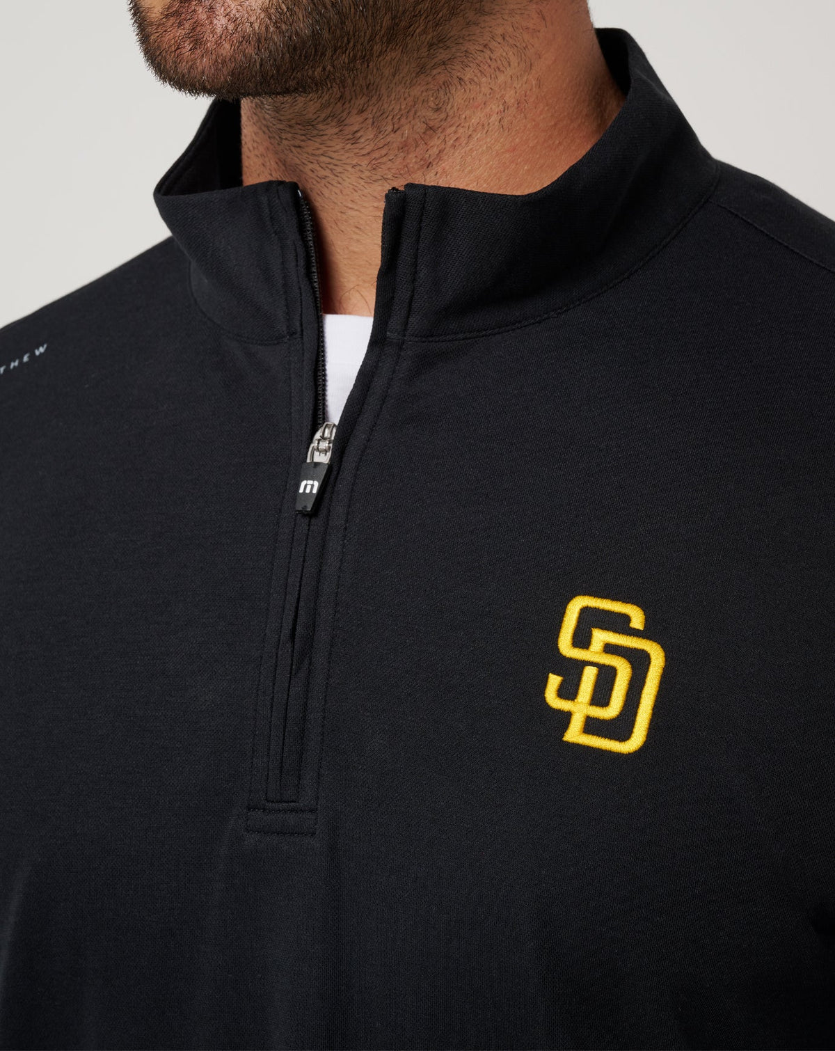 San Diego Padres Time To Tailgate Quarter Zip Black | Travis Mathew