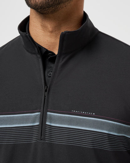 Nautical Adventure Quarter Zip Black | Travis Mathew