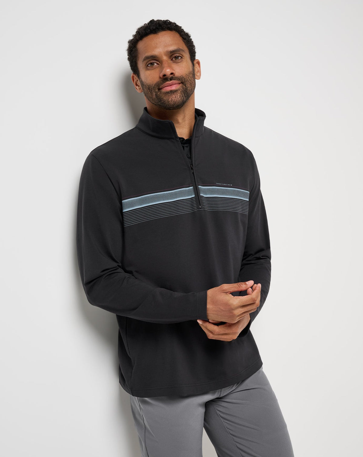 Nautical Adventure Quarter Zip Black | Travis Mathew