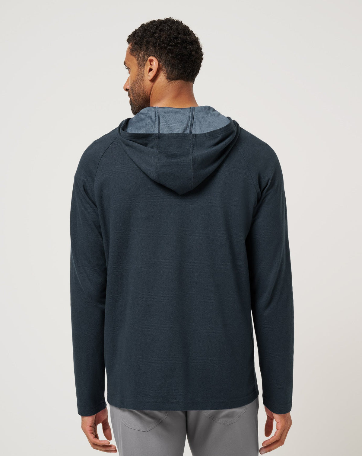 Country Hopping Hooded Quarter Zip Total Eclipse | Travis Mathew