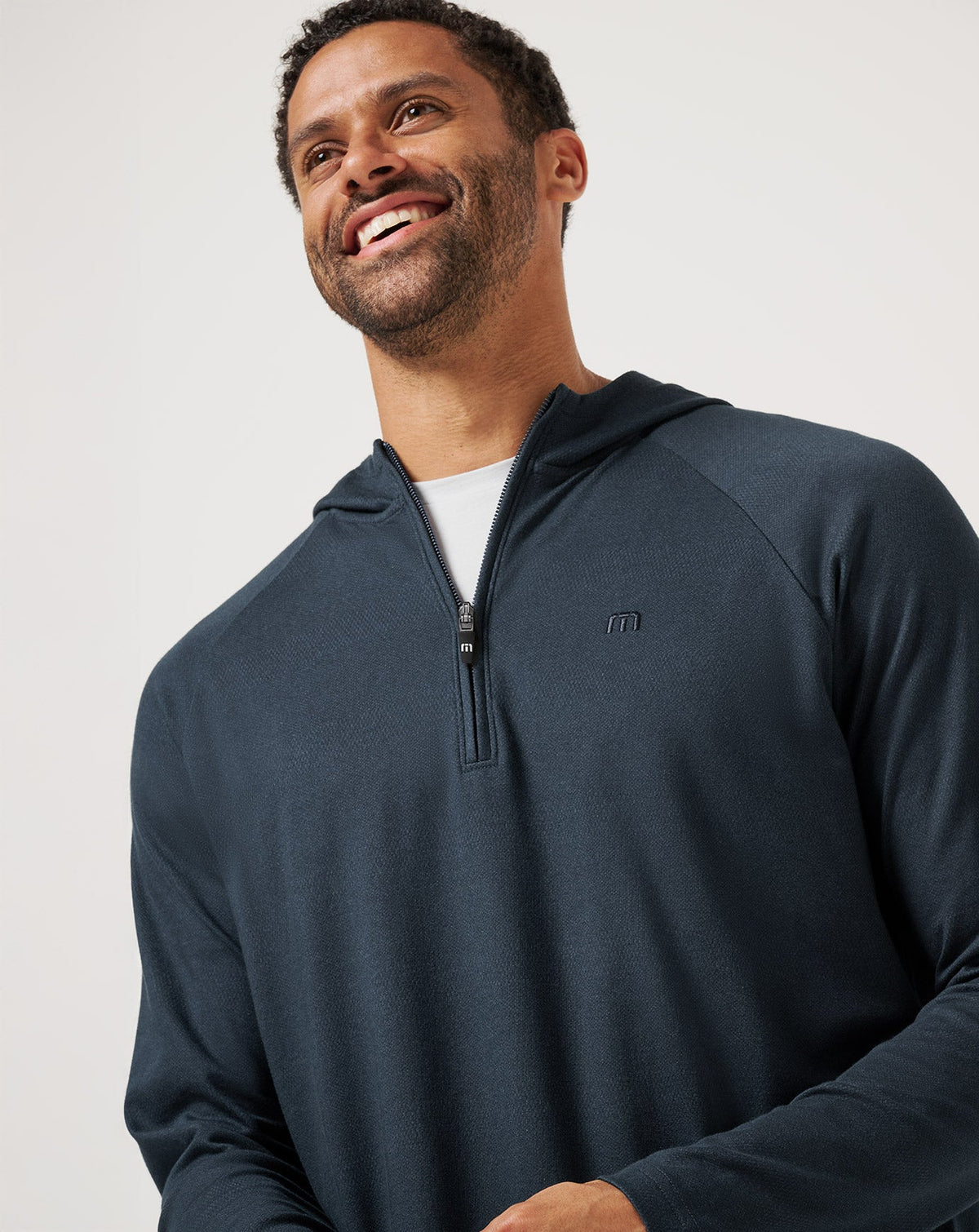 Country Hopping Hooded Quarter Zip Total Eclipse | Travis Mathew