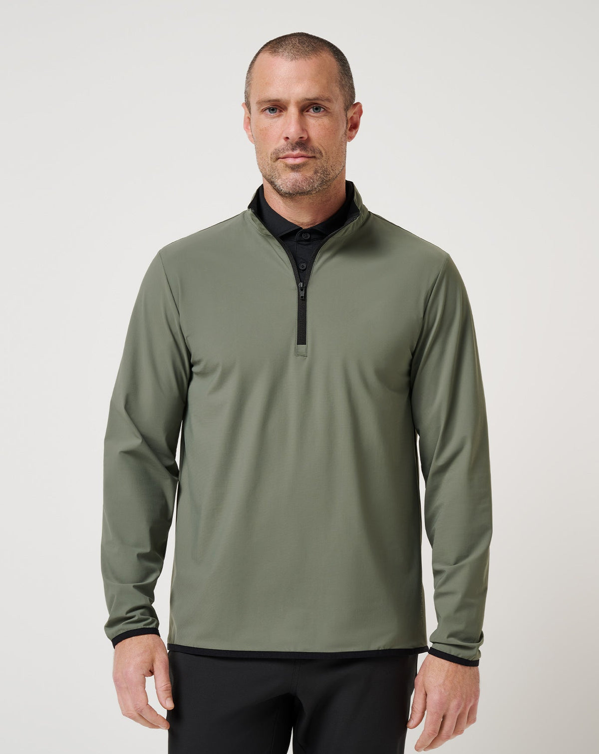 Jeep Tour Quarter Zip Dark Olive | Travis Mathew
