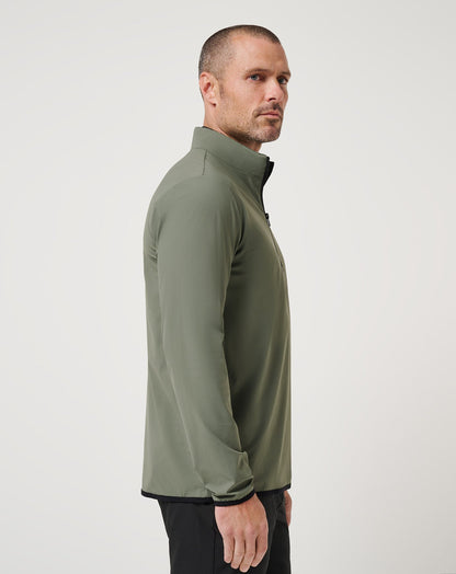 Jeep Tour Quarter Zip Dark Olive | Travis Mathew