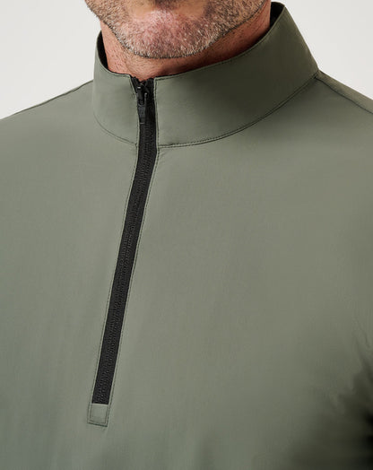 Jeep Tour Quarter Zip Dark Olive | Travis Mathew