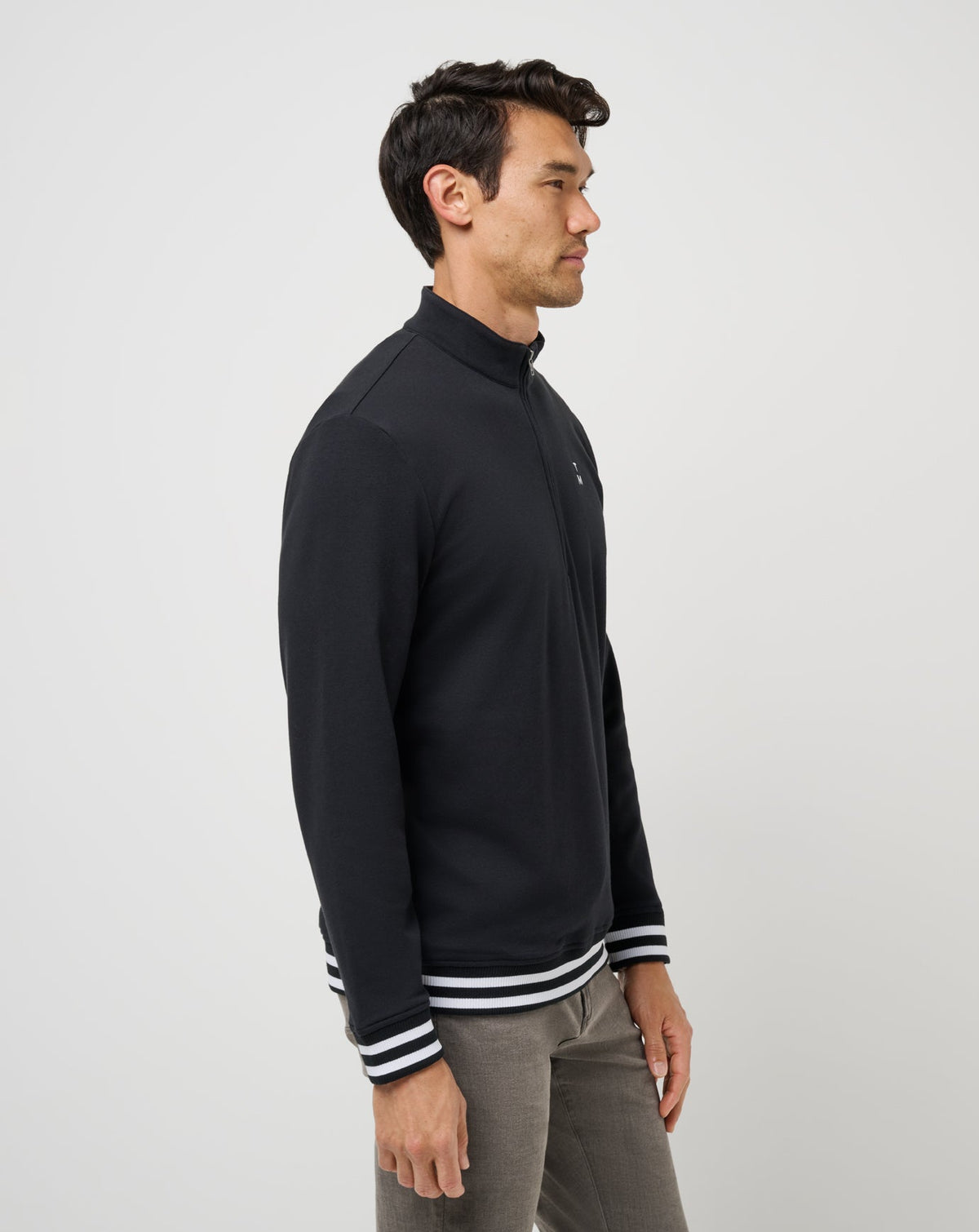 Happier Hour Quarter Zip Black | Travis Mathew