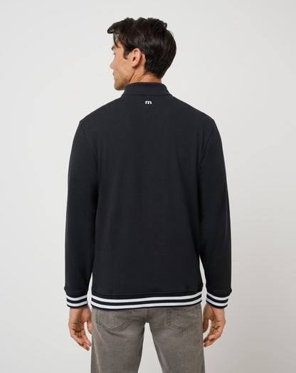 Happier Hour Quarter Zip Black | Travis Mathew