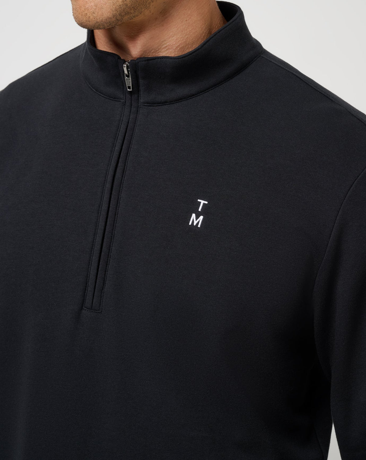 Happier Hour Quarter Zip Black | Travis Mathew