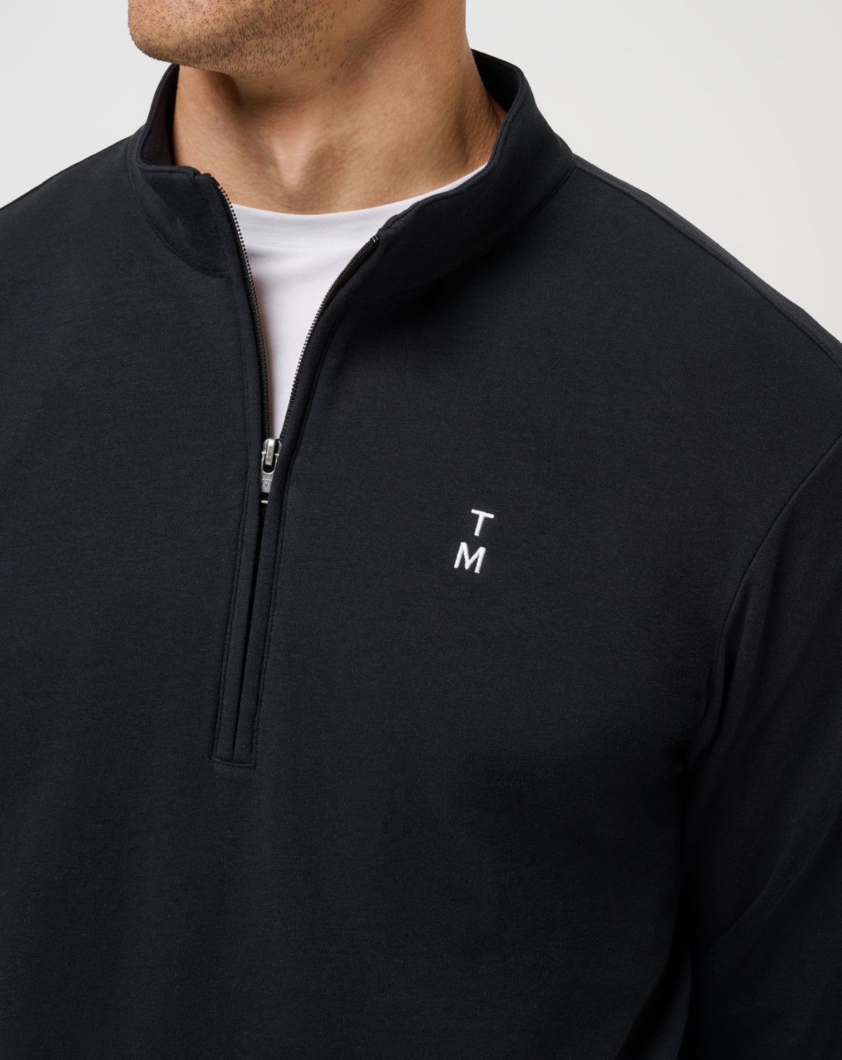 Happier Hour Quarter Zip Black | Travis Mathew