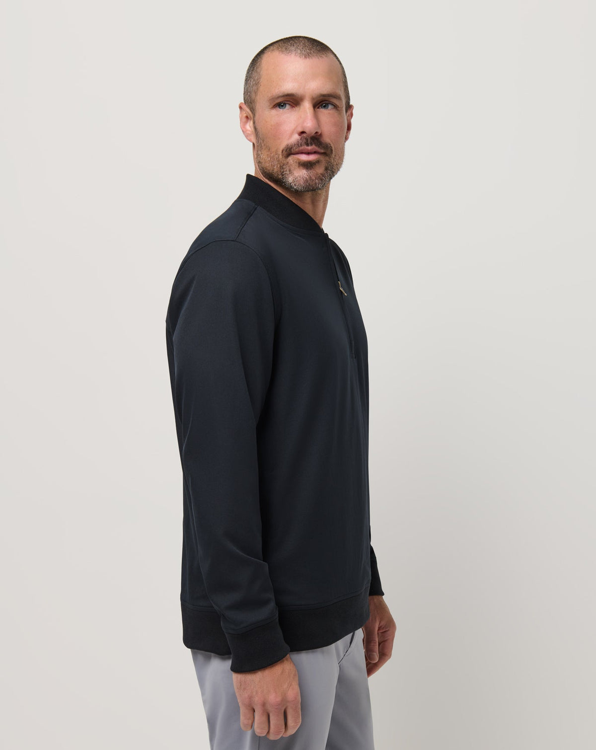 Highway Men Quarter Zip Black | Travis Mathew
