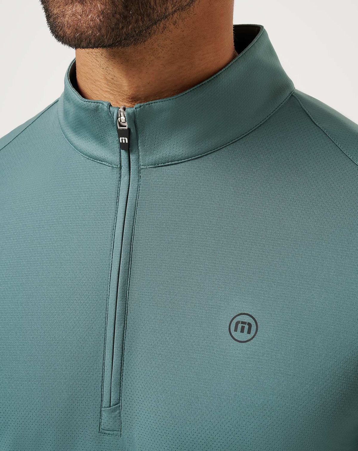 Heater Pro Quarter Zip Silver Pine | Travis Mathew