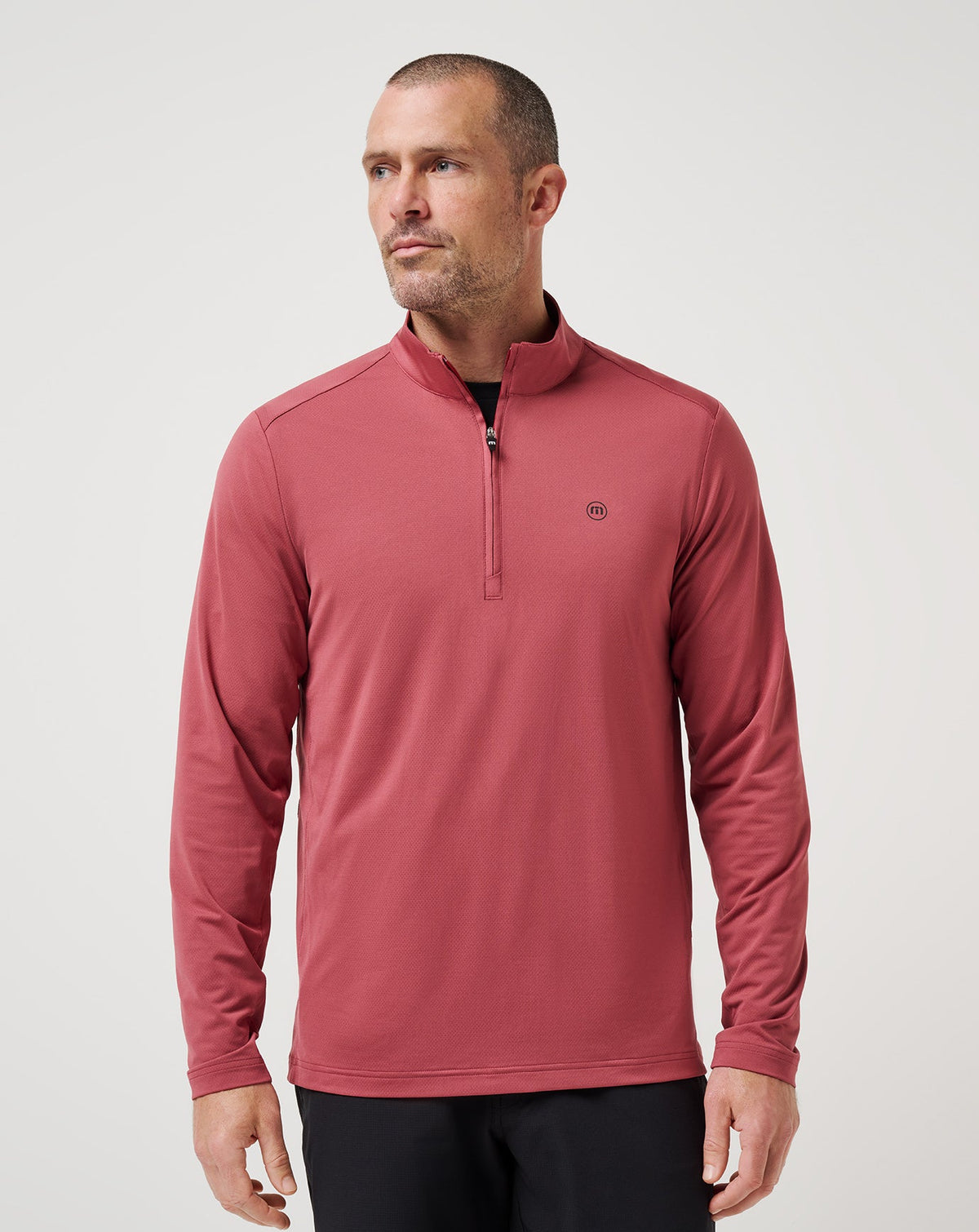 Heater Pro Quarter Zip Roan Rouge | Travis Mathew