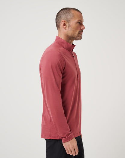 Heater Pro Quarter Zip Roan Rouge | Travis Mathew