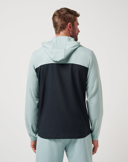Coin Toss Quarter Zip Hoodie Gray Mist | Travis Mathew