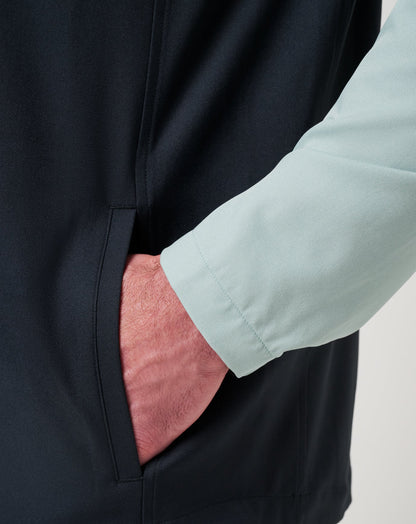 Coin Toss Quarter Zip Hoodie Gray Mist | Travis Mathew