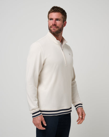 Happier Hour Quarter Zip Birch | Travis Mathew