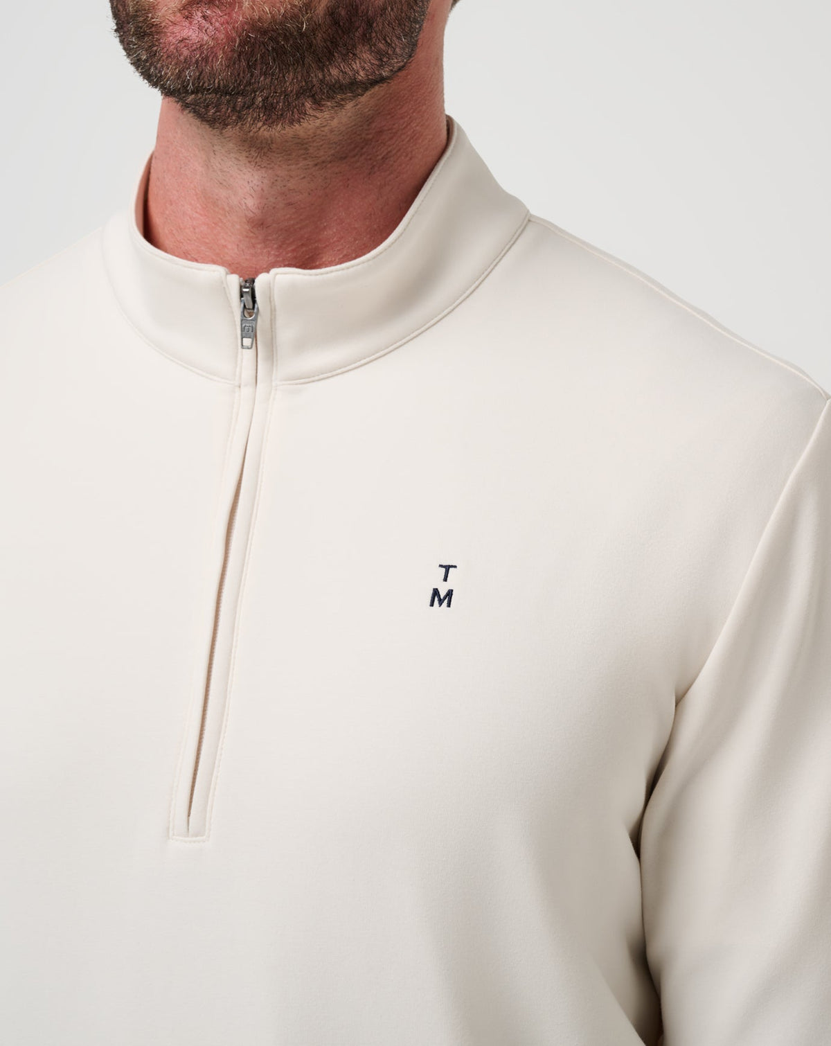 Happier Hour Quarter Zip Birch | Travis Mathew