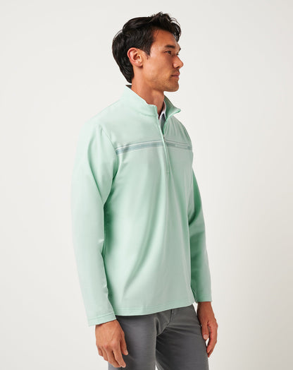 On The Map Quarter Zip Eggshell Blue | Travis Mathew