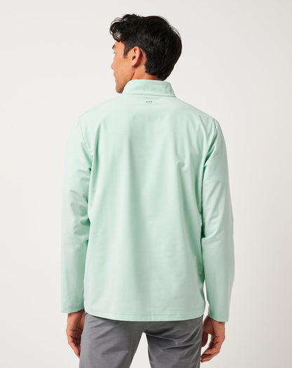 On The Map Quarter Zip Eggshell Blue | Travis Mathew
