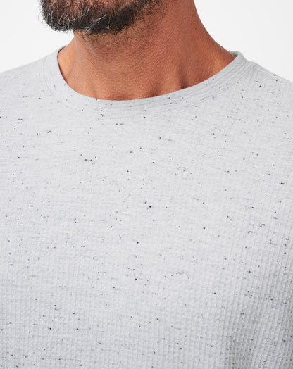 Cloud Waffle Crew Heather Light Grey | Travis Mathew