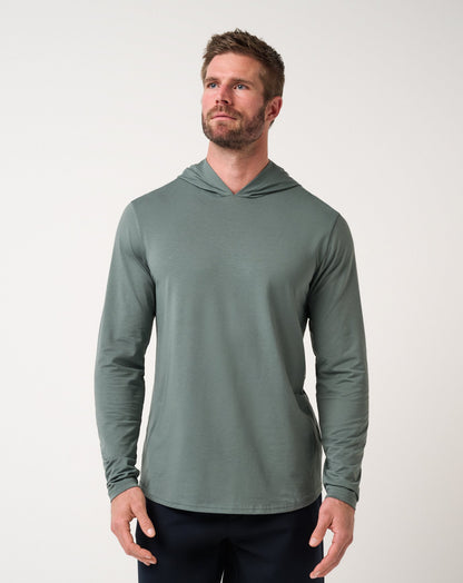 Performance Jersey Hoodie Balsam Green | Travis Mathew