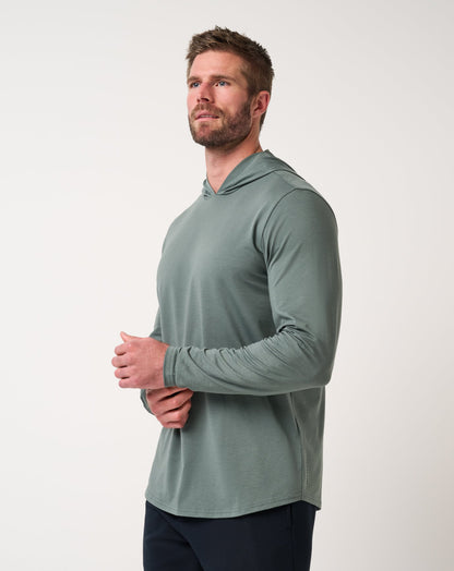 Performance Jersey Hoodie Balsam Green | Travis Mathew