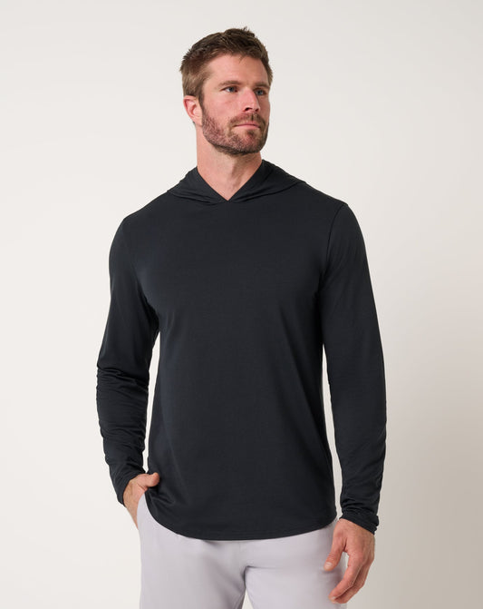 Performance Jersey Hoodie Black | Travis Mathew