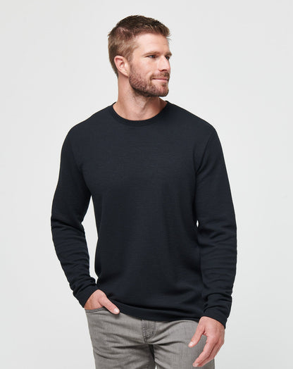 Cloud Waffle Crew Black | Travis Mathew