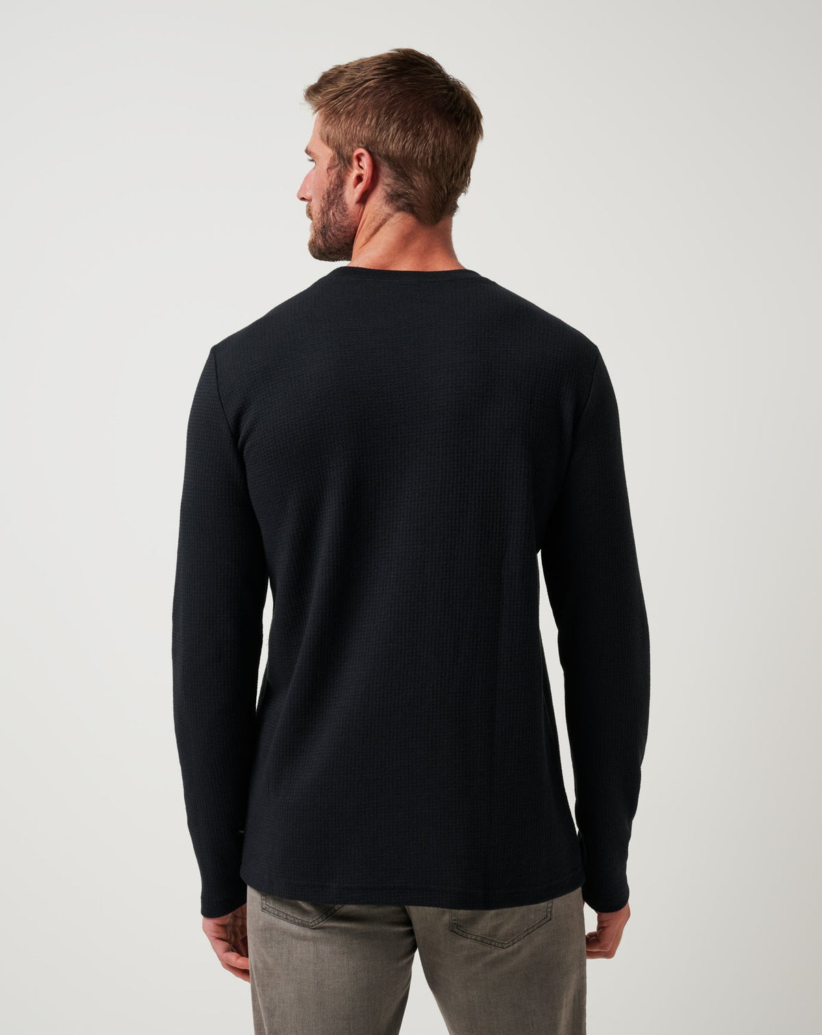 Cloud Waffle Crew Black | Travis Mathew