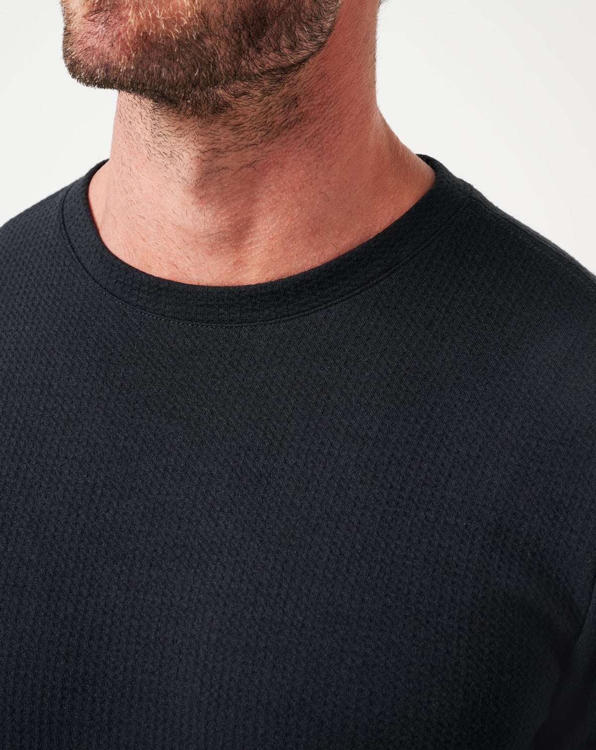Cloud Waffle Crew Black | Travis Mathew