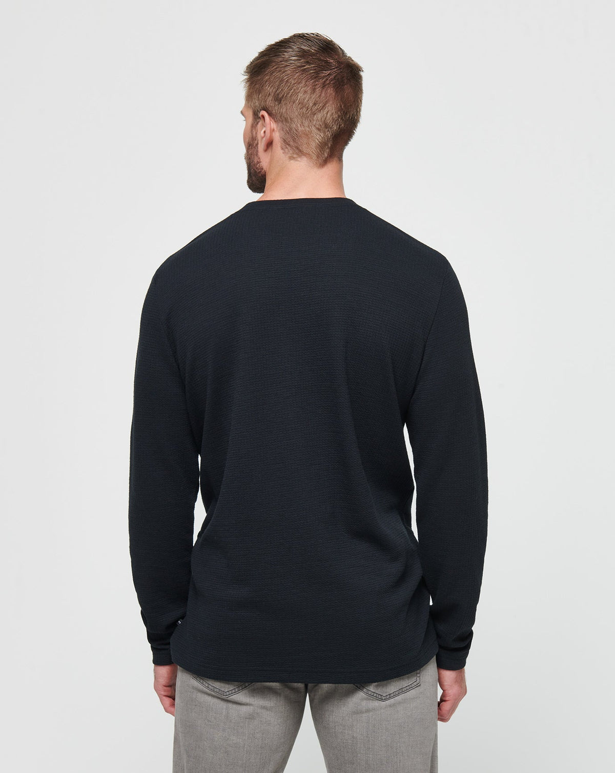 Cloud Waffle Crew Black | Travis Mathew