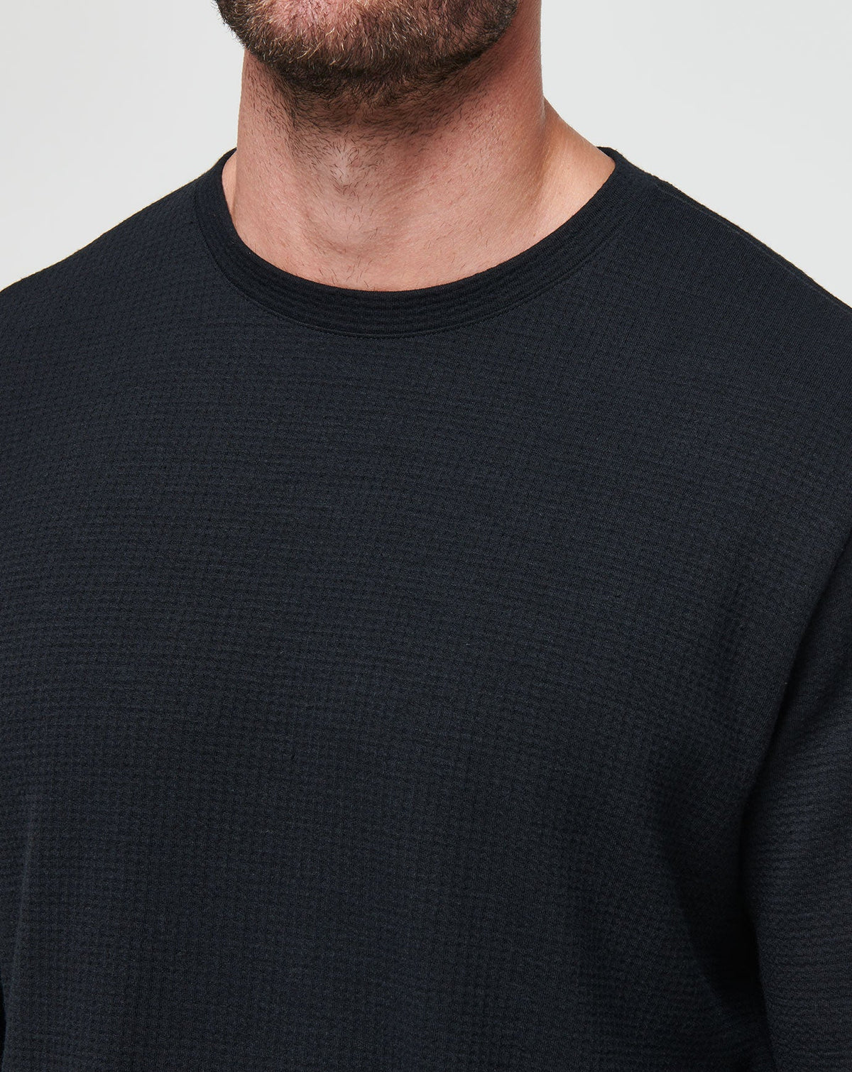 Cloud Waffle Crew Black | Travis Mathew