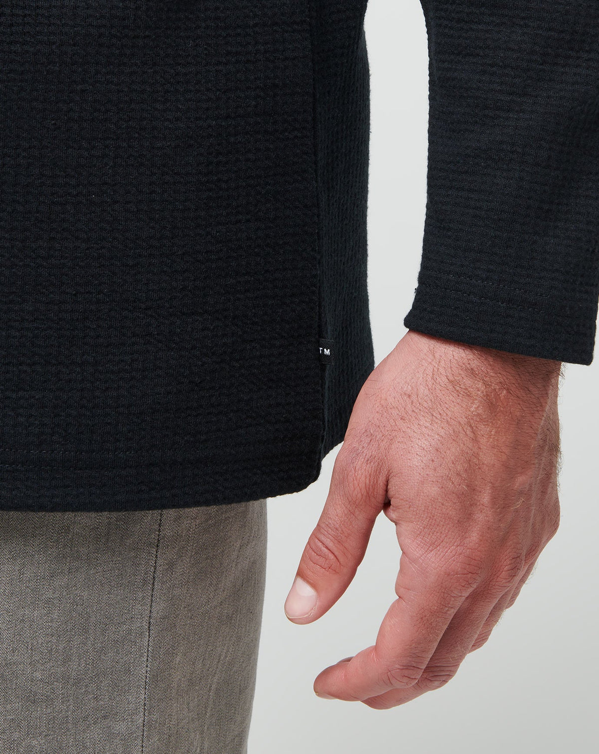 Cloud Waffle Crew Black | Travis Mathew
