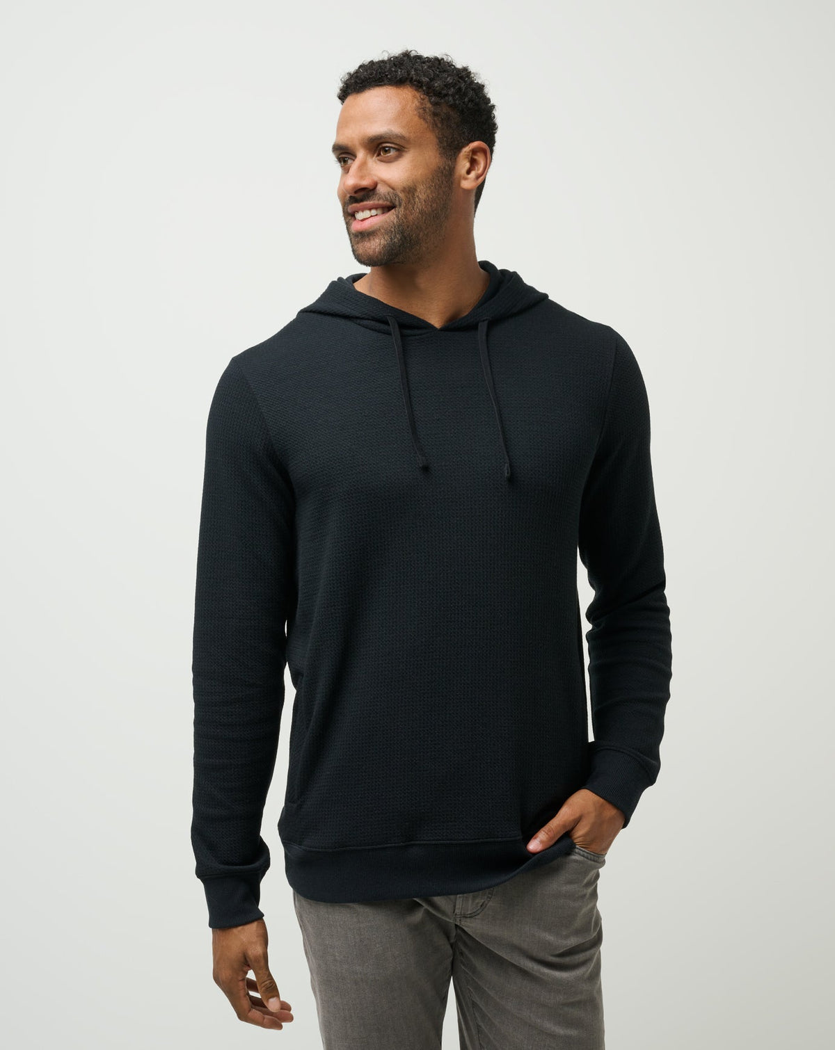 Cloud Waffle Hoodie Black | Travis Mathew
