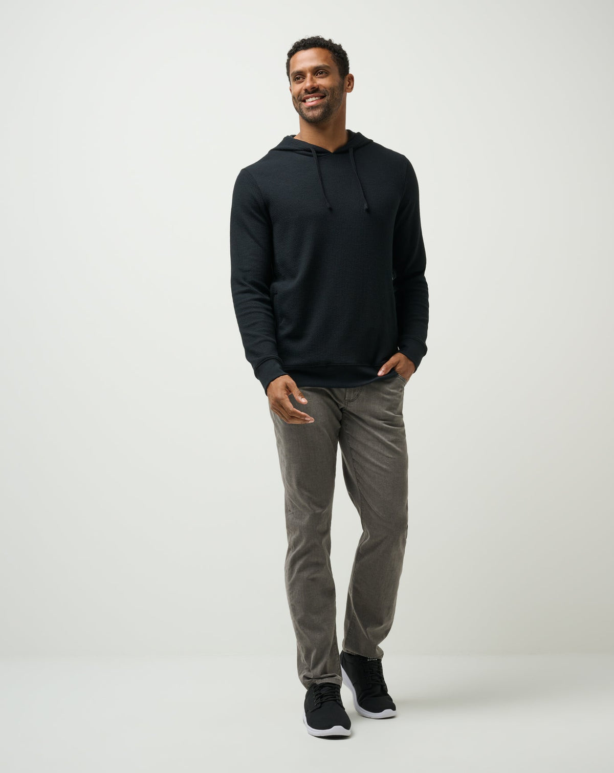 Cloud Waffle Hoodie Black | Travis Mathew