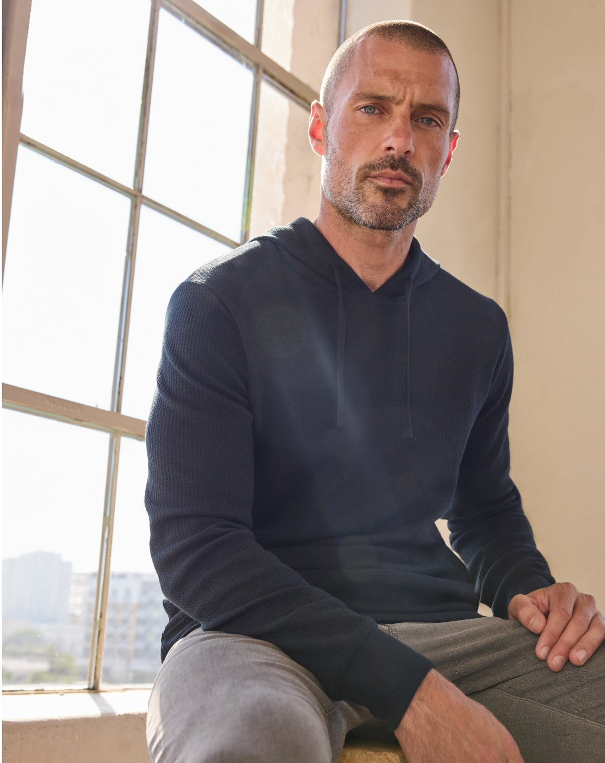 Cloud Waffle Hoodie Black | Travis Mathew