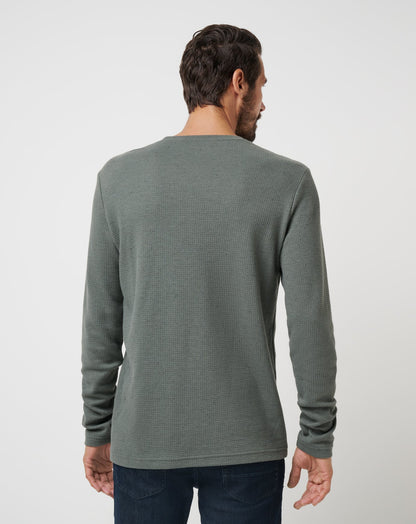 Cloud Waffle Crew Dark Olive | Travis Mathew