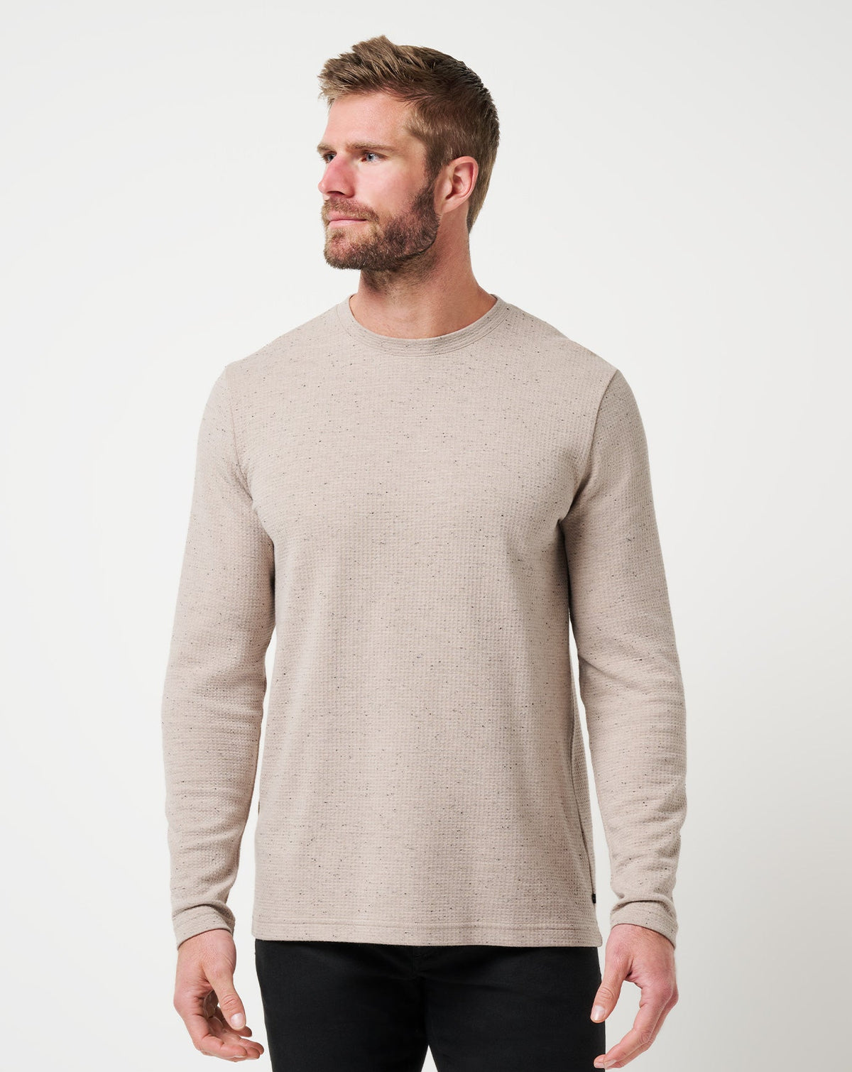 Cloud Waffle Crew Oxford Tan | Travis Mathew
