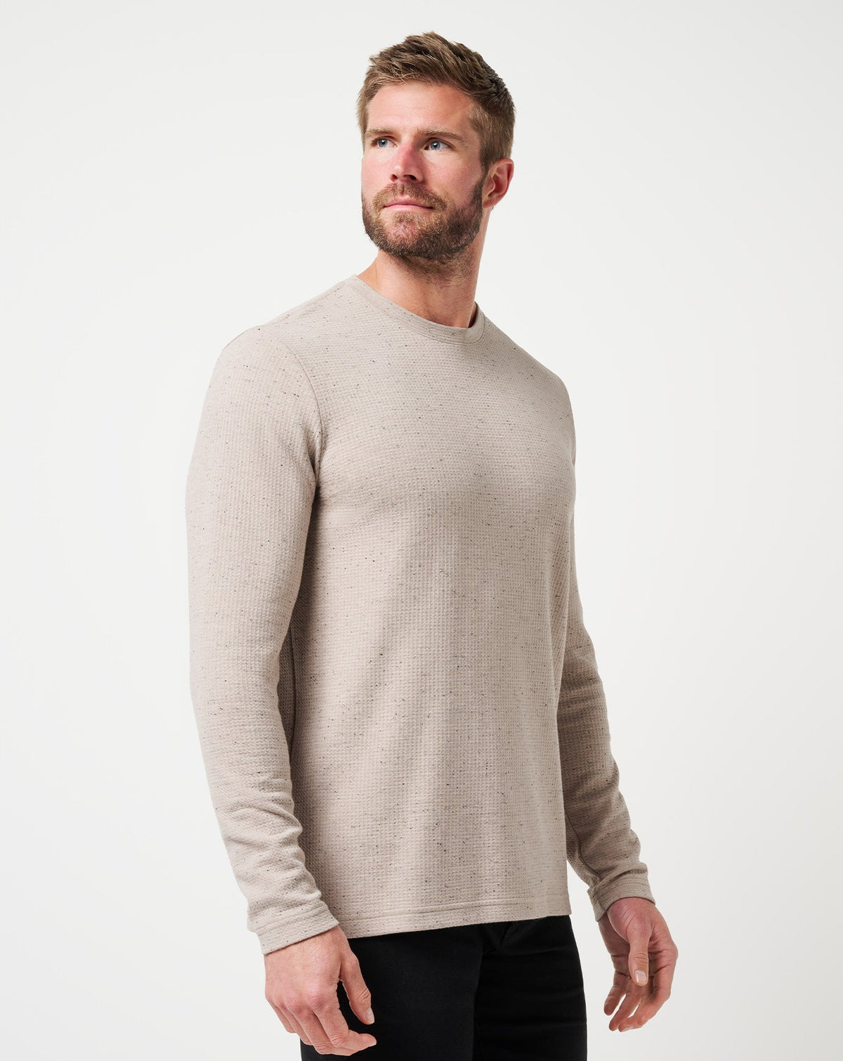 Cloud Waffle Crew Oxford Tan | Travis Mathew