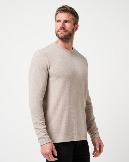 Cloud Waffle Crew Oxford Tan | Travis Mathew