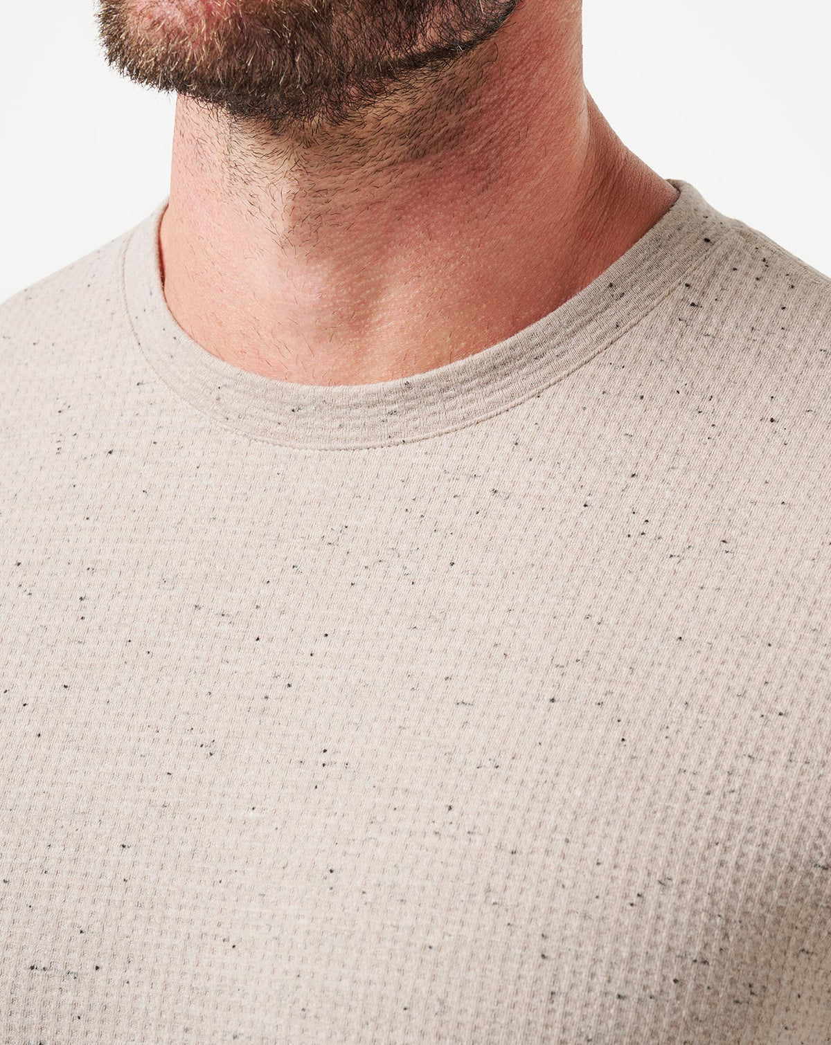 Cloud Waffle Crew Oxford Tan | Travis Mathew