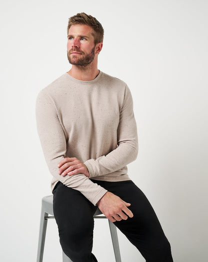 Cloud Waffle Crew Oxford Tan | Travis Mathew
